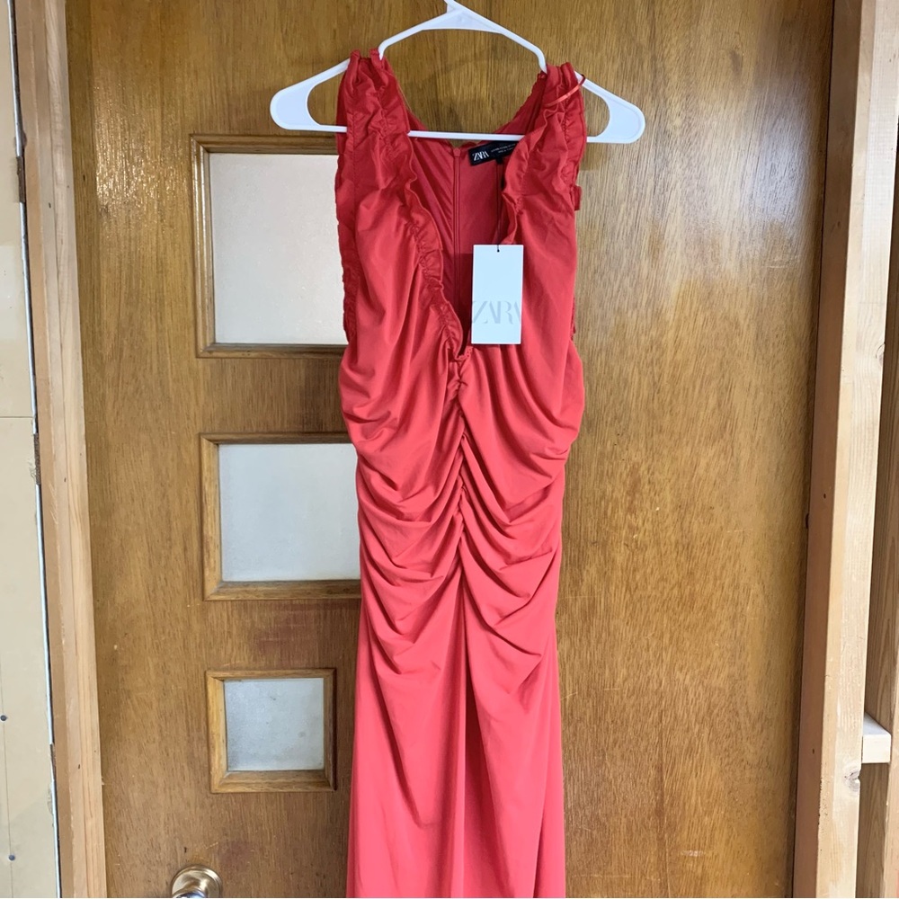 Zara Vibrant Red Backless Dress